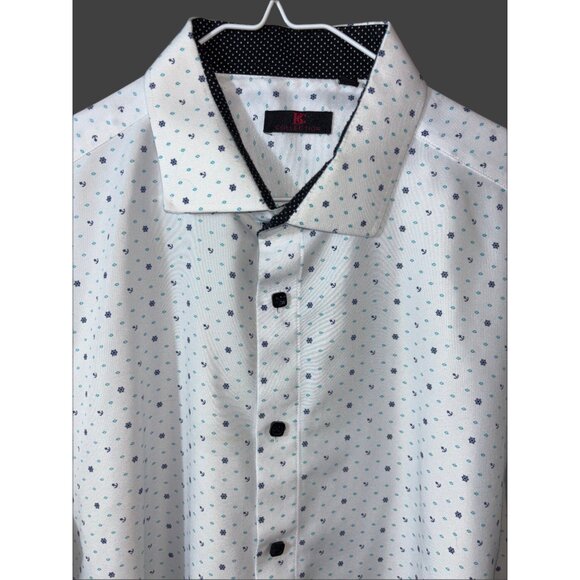 Classic White Polka Dot Button Down Shirt - Picture 3 of 5